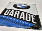 Placă metalică retro garaj BMW (10x14cm)