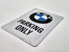 Parcare BMW doar placă metalică carte poștală metalică (10x14cm)