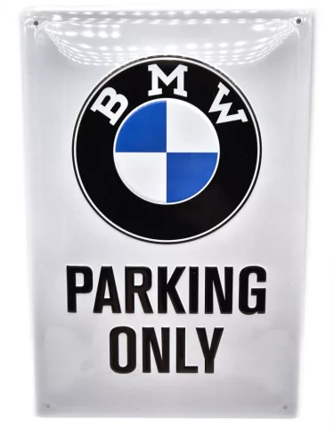 Doar parcare BMW placă metalică (20x30 cm)