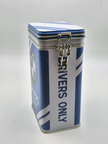 Doar șoferii BMW cutie de depozitare metalică cu capac csatos