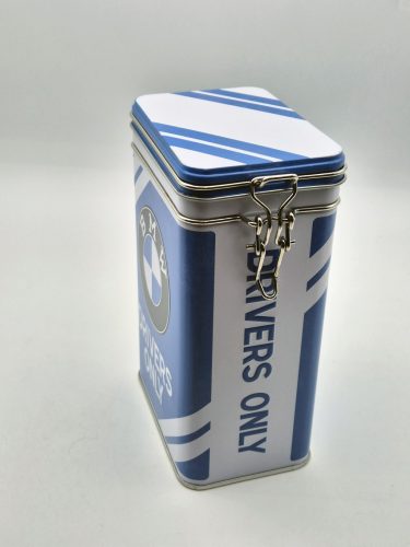 Doar șoferii BMW cutie de depozitare metalică cu capac csatos