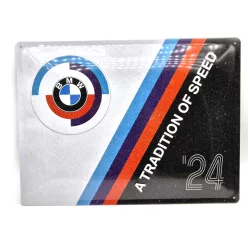   BMW "O tradiție a vitezei" placă metalică (40x30cm)