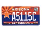 Plăcuță de înmatriculare metalică americană SUA - Arizona