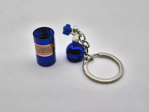 Butelie NOS nitro - albastru - breloc suport chei