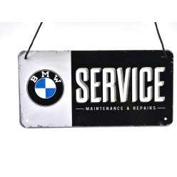 Placă metalică de agățat BMW Service (20x10cm)
