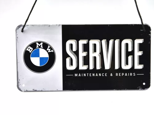 Placă metalică de agățat BMW Service (20x10cm)