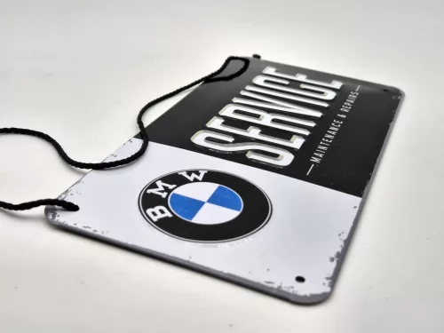 Placă metalică de agățat BMW Service (20x10cm)