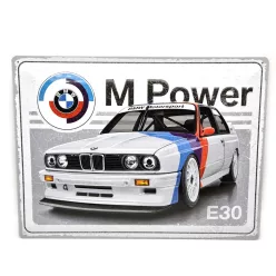 BMW E30 M3 M power - placă metalică (40x30cm)