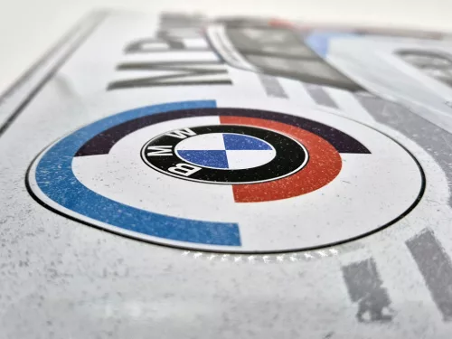 BMW E30 M3 M power - placă metalică (40x30cm)