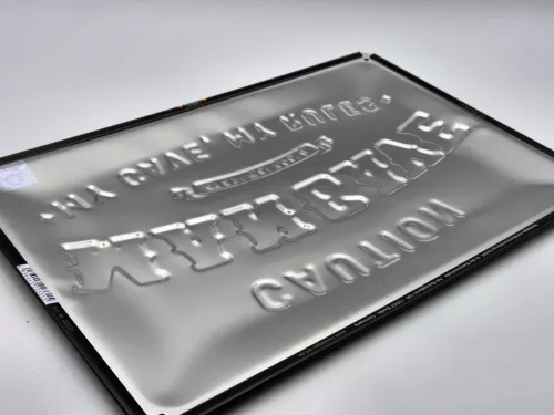 Atenție - Peștera bărbatului - Peștera mea, regulile mele - placă metalică (30x20 cm)