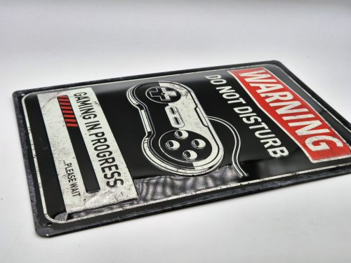 Avertisment - nu deranjați - Joc în desfășurare - placă metalică (20x30 cm)