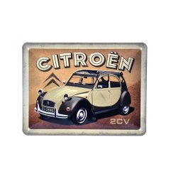 Citroen 2CV - placă metalică (20x15cm)