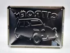 Citroen 2CV - placă metalică (20x15cm)