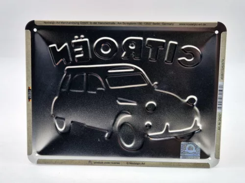 Citroen 2CV - placă metalică (20x15cm)