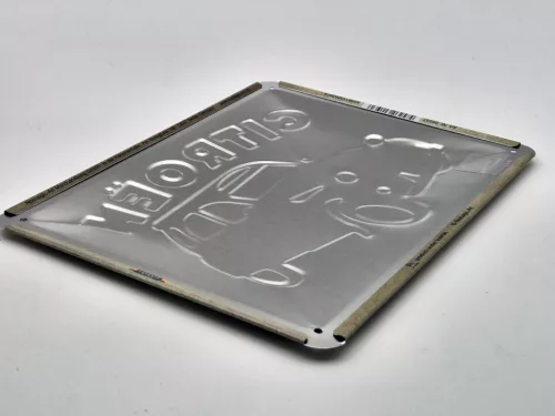 Citroen 2CV - placă metalică (20x15cm)