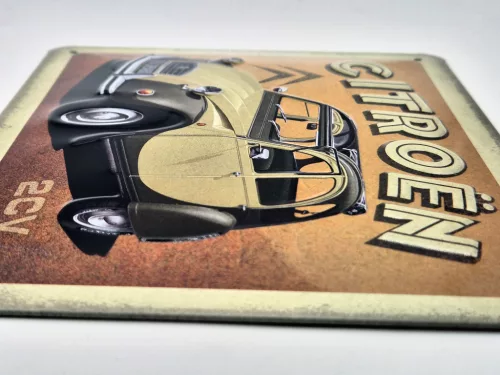 Citroen 2CV - placă metalică (20x15cm)