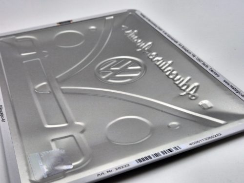 Volkswagen VW T1 Transporter - Aventura te așteaptă - placă metalică (20x15cm)