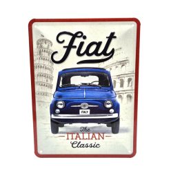 Fiat 500 - placă metalică (15x20cm)