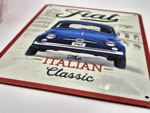 Fiat 500 - placă metalică (15x20cm)
