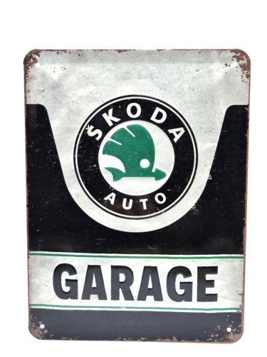 Skoda Garage - placă metalică (15x20cm)