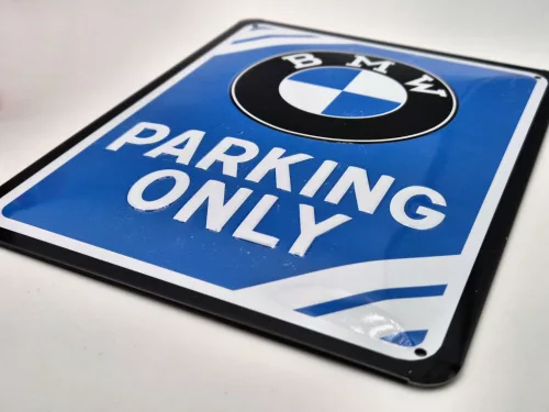 Parcare BMW Doar - placă metalică (15x20cm)