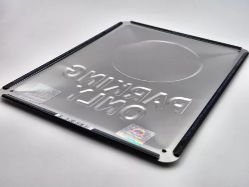 Parcare BMW Doar - placă metalică (15x20cm)