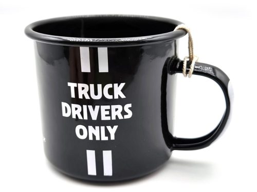 Mercedes Benz - Doar pentru șoferii de camioane - Calitatea durează mai mult - cană de metal