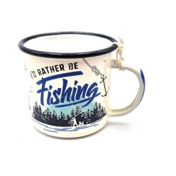 Horgász - Aș prefera să pescuiesc - cană metalică