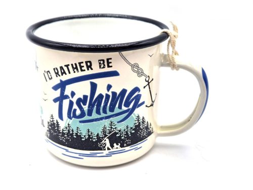 Horgász - Aș prefera să pescuiesc - cană metalică