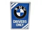 Doar șoferii BMW placă metalică fémplakát carte poștală metalică (10x14cm)