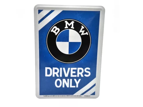Doar șoferii BMW placă metalică fémplakát carte poștală metalică (10x14cm)