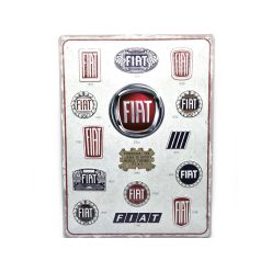 Logo Fiat - placă metalică (30x40cm)