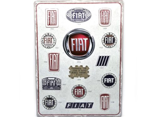 Logo Fiat - placă metalică (30x40cm)