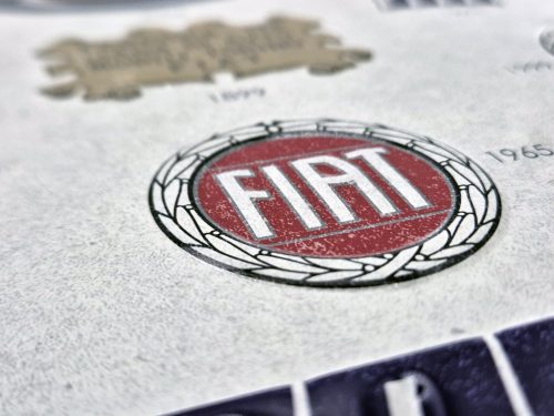 Logo Fiat - placă metalică (30x40cm)
