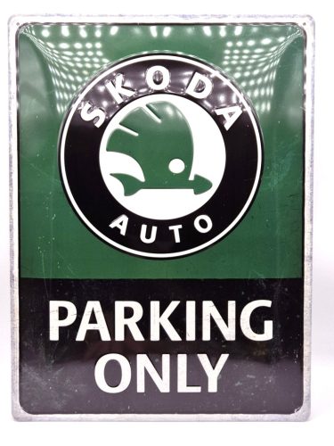 Parcare doar pentru Skoda - placă metalică (30x40cm)