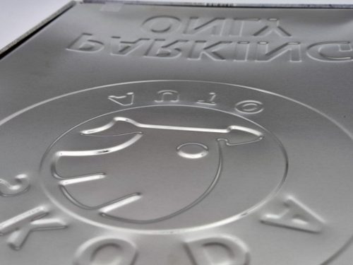Parcare doar pentru Skoda - placă metalică (30x40cm)