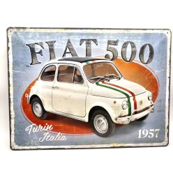 Fiat 500 - placă metalică (40x30cm)