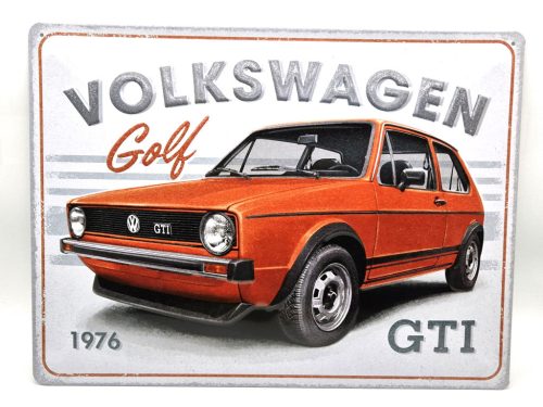 Volkswagen Golf GTI - placă metalică semn metalic v