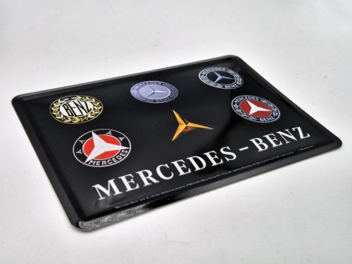 Placă metalică retro cu logo Mercedes, carte poștală metalică (14x10cm)