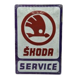 Placă metalică de service Skoda (20x30 cm)