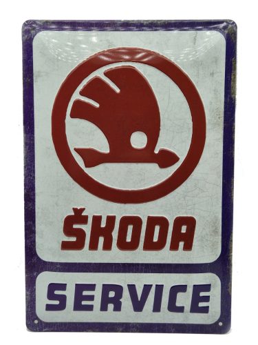 Placă metalică de service Skoda (20x30 cm)