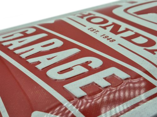 Placă metalică Honda Garage (20x30 cm)