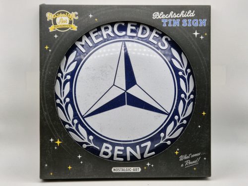 Placă rotundă din metal Mercedes - placă metalică (35cm)