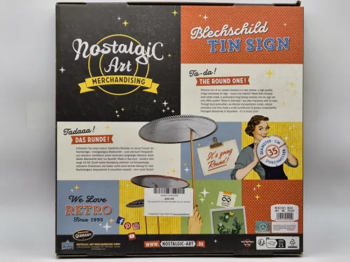 Placă rotundă din metal Mercedes - placă metalică (35cm)