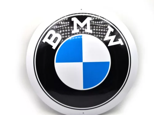 Placă rotundă din metal BMW - placă metalică (35cm)