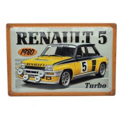   Renault 5 Turbo - 1980 – plăcuță metalică / tablou metalic (30x20cm)