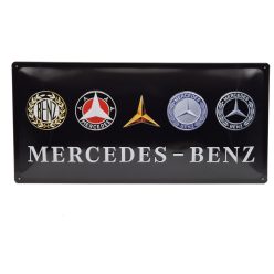   Mercedes-Benz – evoluția logo-ului – plăcuță metalică (50x25cm)