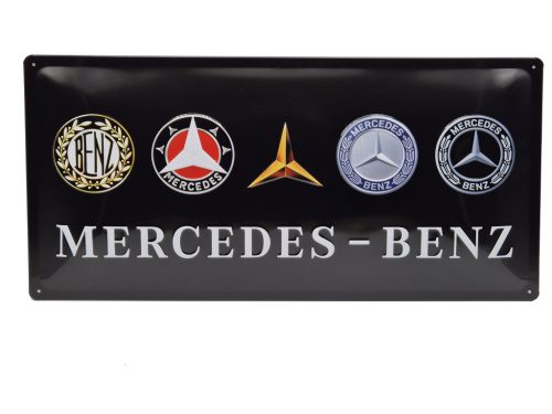 Mercedes-Benz – evoluția logo-ului – plăcuță metalică (50x25cm)