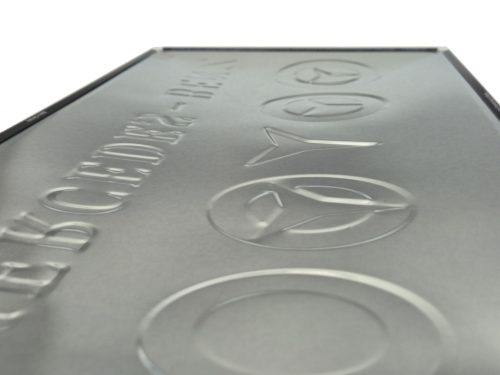 Mercedes-Benz – evoluția logo-ului – plăcuță metalică (50x25cm)