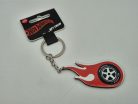 Hot Wheels – breloc cu jantă cu flacără roșie